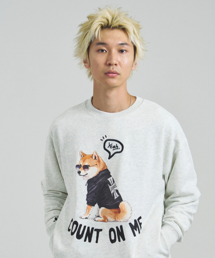 JACKROSE(ジャックローズ) |JE-Yeah.DOG&CAT.Nikukyu-クルースウェット(MENS/WOMENS)