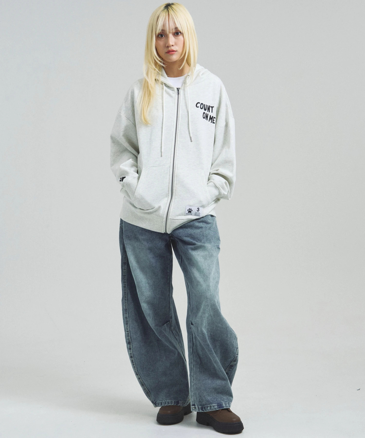 JACKROSE(ジャックローズ) |JE-Yeah.DOG&CAT.Nikukyu-ジップパーカー(MENS/WOMENS)