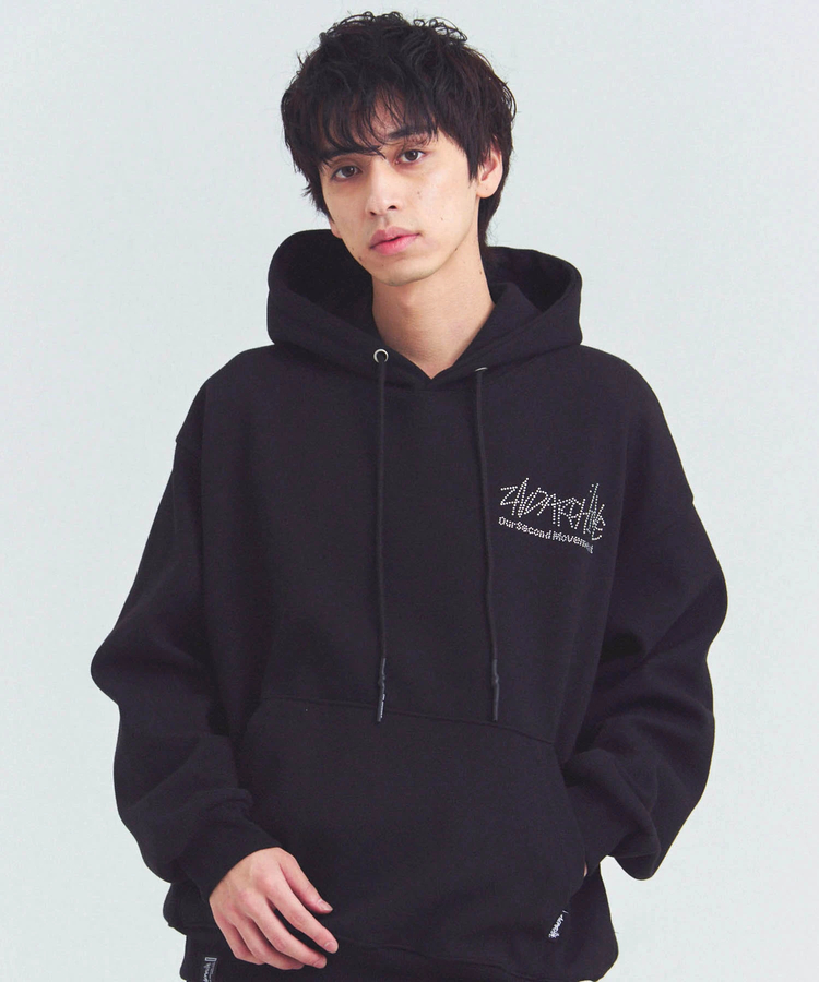 JACKROSE(ジャックローズ) |2ND ARCHIVE/セカンドアーカイブ ラインストーン プルパーカー(MENS)