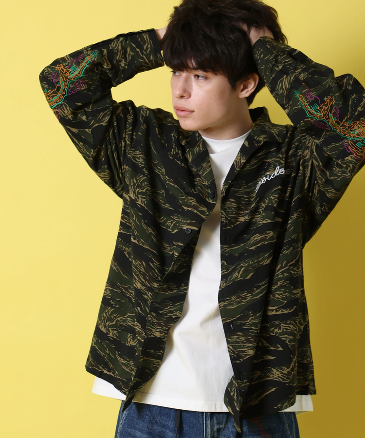 JACKROSE(ジャックローズ) |YOIDORE/酔いどれ 酔虎と酔龍スカシャツ LS(MENS)