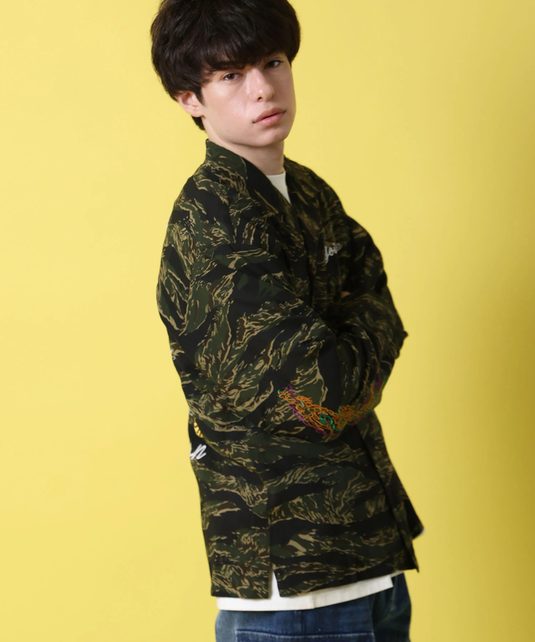 JACKROSE(ジャックローズ) |YOIDORE/酔いどれ 酔虎と酔龍スカシャツ LS(MENS)