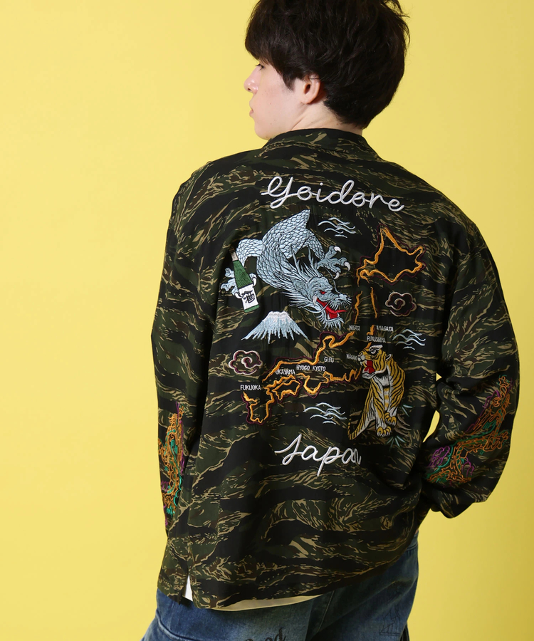 JACKROSE(ジャックローズ) |YOIDORE/酔いどれ 酔虎と酔龍スカシャツ LS(MENS)