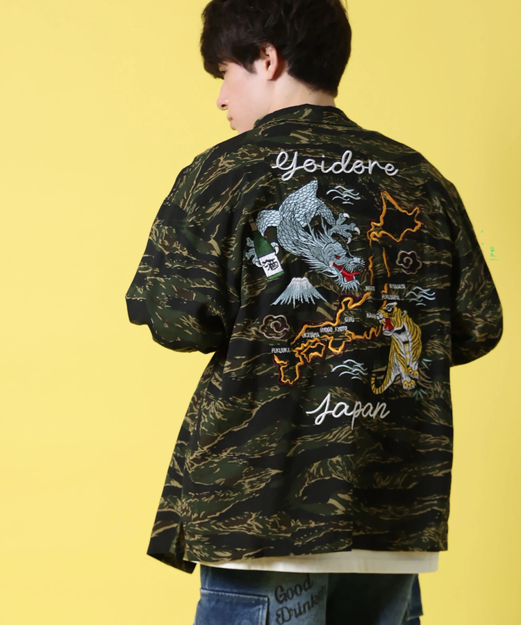 JACKROSE(ジャックローズ) |YOIDORE/酔いどれ 酔虎と酔龍スカシャツ LS(MENS)