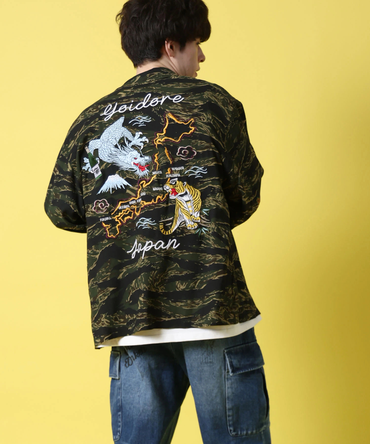 JACKROSE(ジャックローズ) |YOIDORE/酔いどれ 酔虎と酔龍スカシャツ LS(MENS)