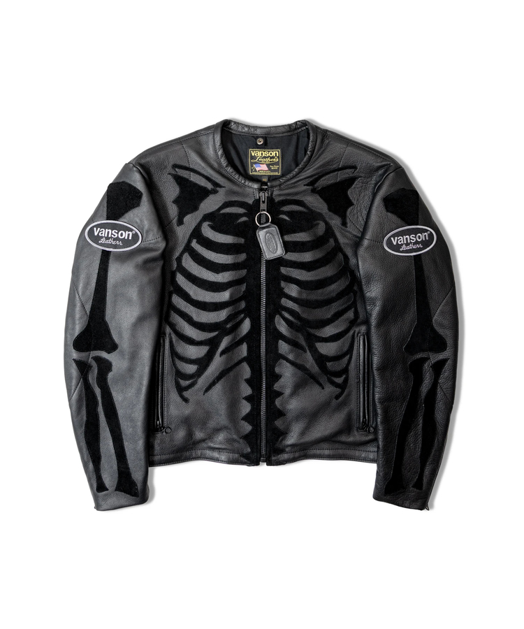 JACKROSE(ジャックローズ) |【VANSON×JACKROSE】BLACK BONE LEATHER JACKET(MENS)