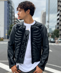 JACKROSE(ジャックローズ) |【VANSON×JACKROSE】BLACK BONE LEATHER JACKET(MENS)