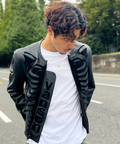 JACKROSE(ジャックローズ) |【VANSON×JACKROSE】BLACK BONE LEATHER JACKET(MENS)