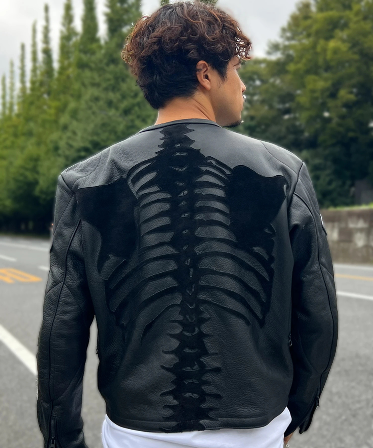 JACKROSE(ジャックローズ) |【VANSON×JACKROSE】BLACK BONE LEATHER JACKET(MENS)