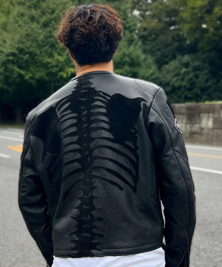 JACKROSE(ジャックローズ) |【VANSON×JACKROSE】BLACK BONE LEATHER JACKET(MENS)