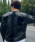 JACKROSE(ジャックローズ) |【VANSON×JACKROSE】BLACK BONE LEATHER JACKET(MENS)