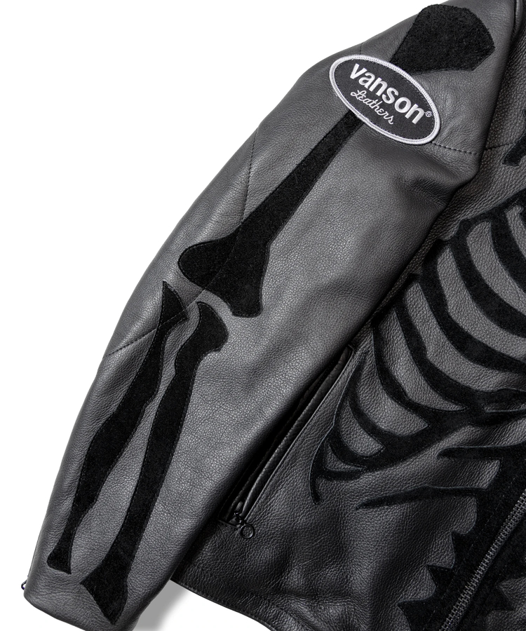 JACKROSE(ジャックローズ) |【VANSON×JACKROSE】BLACK BONE LEATHER JACKET(MENS)