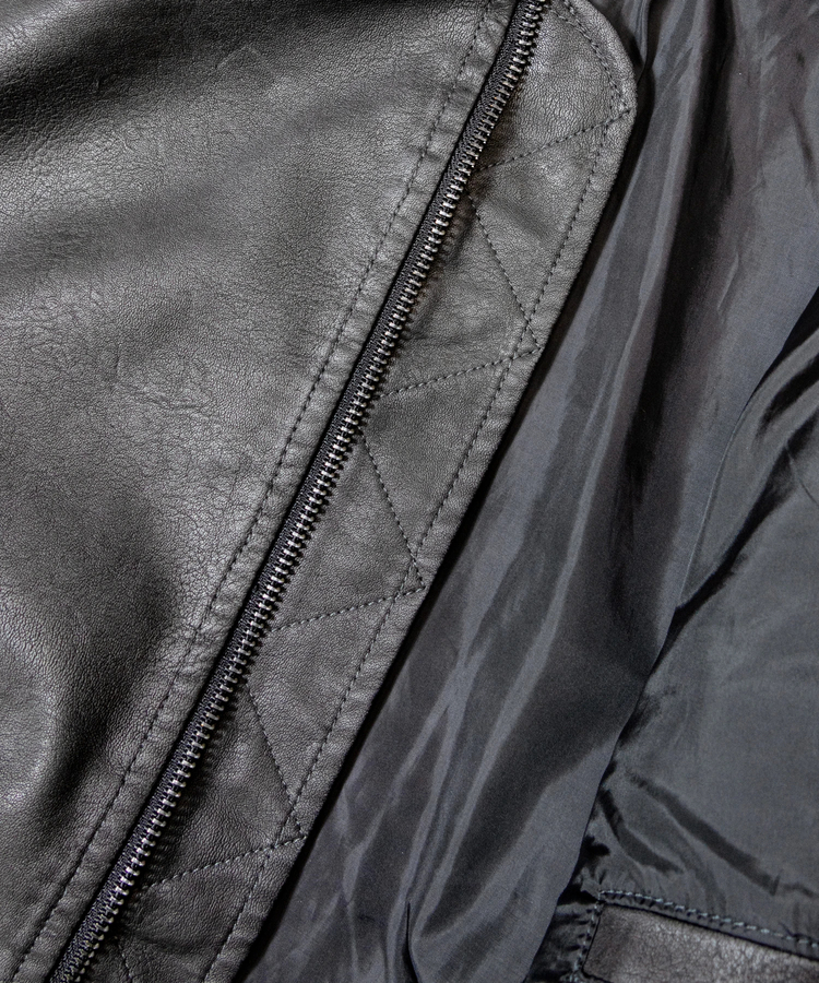 JACKROSE(ジャックローズ) |JE-ビンテージPU 衿ファー脱着フライトブルゾン(MENS)