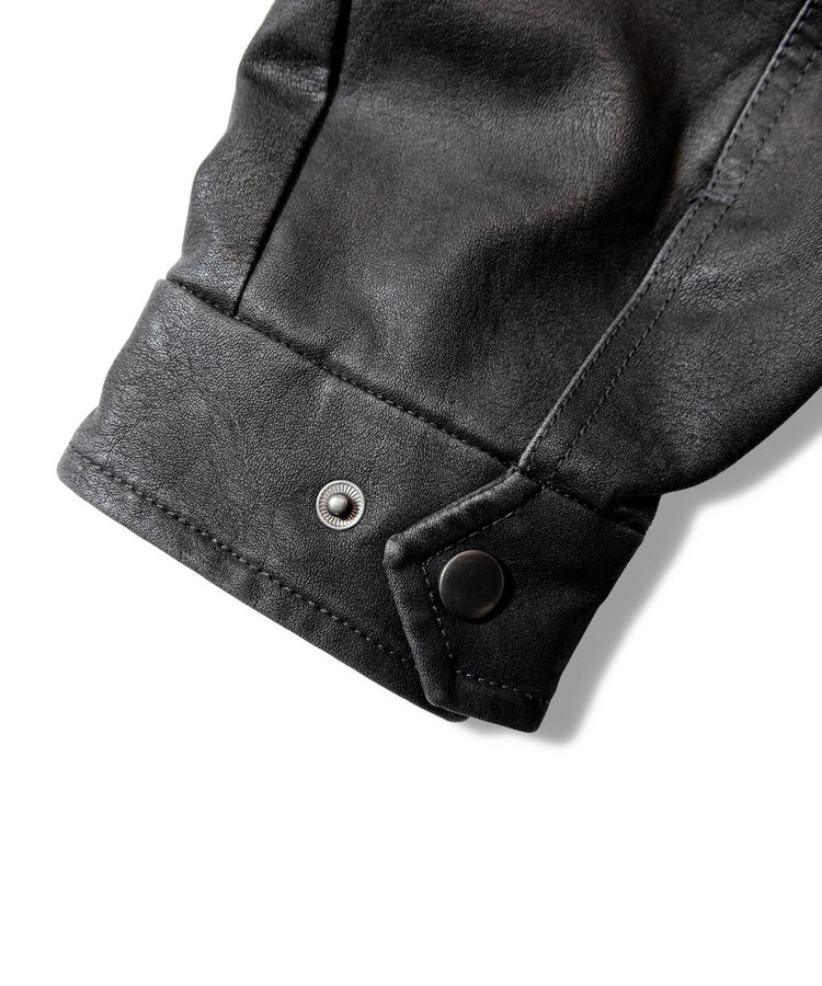 JACKROSE(ジャックローズ) |JE-ビンテージPU 衿ファー脱着フライトブルゾン(MENS)