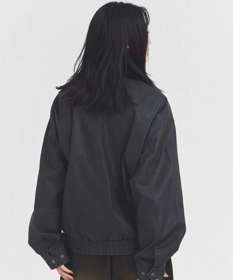 JACKROSE(ジャックローズ) |JE-ビンテージPU 衿ファー脱着フライトブルゾン(MENS)