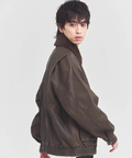 JACKROSE(ジャックローズ) |JE-ビンテージPU 衿ファー脱着フライトブルゾン(MENS)