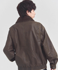 JACKROSE(ジャックローズ) |JE-ビンテージPU 衿ファー脱着フライトブルゾン(MENS)