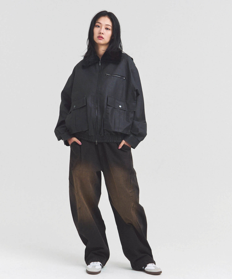 JACKROSE(ジャックローズ) |JE-ビンテージPU 衿ファー脱着フライトブルゾン(MENS)