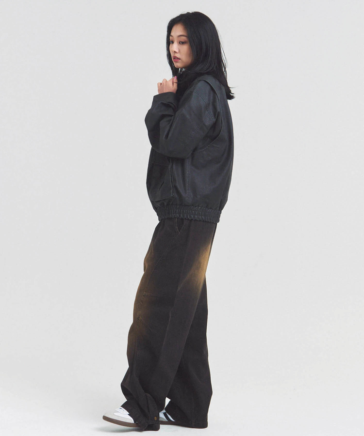 JACKROSE(ジャックローズ) |JE-ビンテージPU 衿ファー脱着フライトブルゾン(MENS)