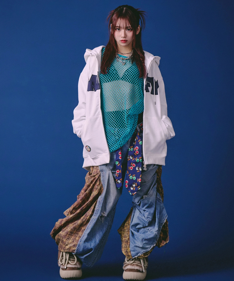 GALFY/ガルフィー ばーばの切り貼りリメイクパーカー(MENS