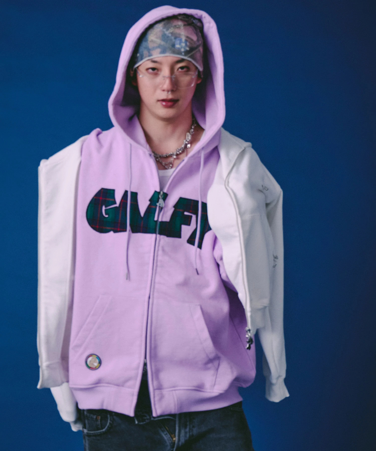 GALFY/ガルフィー ばーばの切り貼りリメイクパーカー(MENS