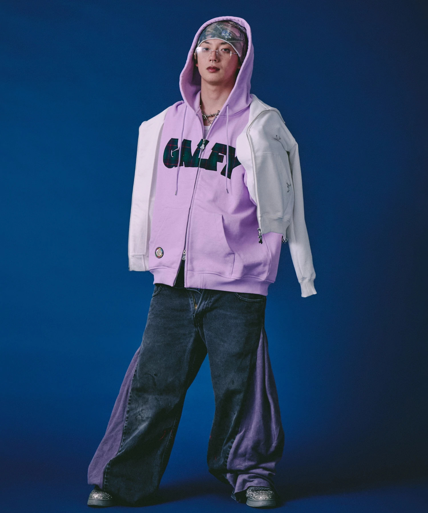 ガルフィー ばーばの切り貼り リメイクパーカー GALFY/ガルフィー ばーばの切り貼りリメイクパーカー(MENS