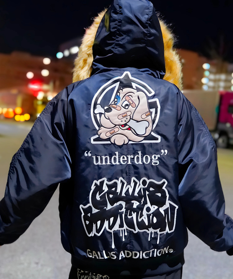 GALFY×GALLIS ADDICTION】安定の別注フードにファーブルゾン(MENS