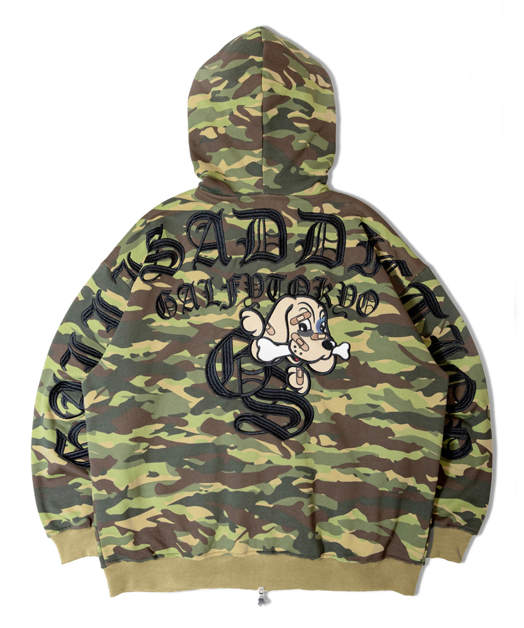 JACKROSE(ジャックローズ) |【GALFY×GALLIS ADDICTION】安心の背中ロゴのジップパーカー(MENS)