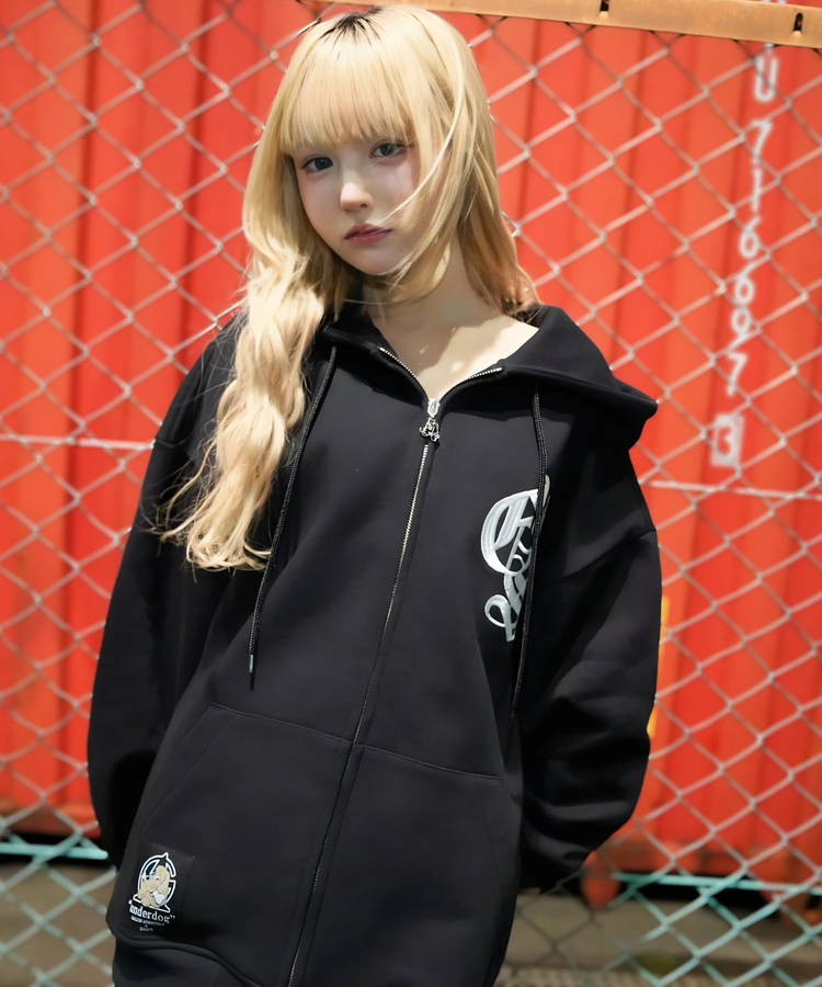 JACKROSE(ジャックローズ) |【GALFY×GALLIS ADDICTION】安心の背中ロゴのジップパーカー(MENS)