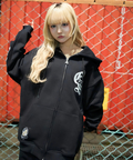JACKROSE(ジャックローズ) |【GALFY×GALLIS ADDICTION】安心の背中ロゴのジップパーカー(MENS)