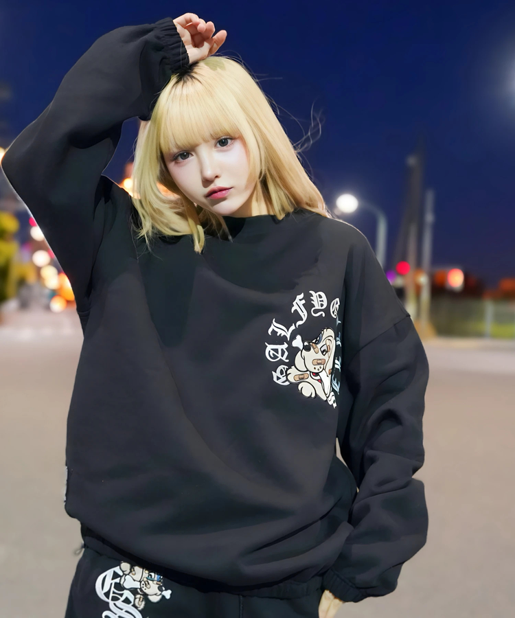 JACKROSE(ジャックローズ) |【GALFY×GALLIS ADDICTION】安心のサークルロゴクルースウェット(MENS)