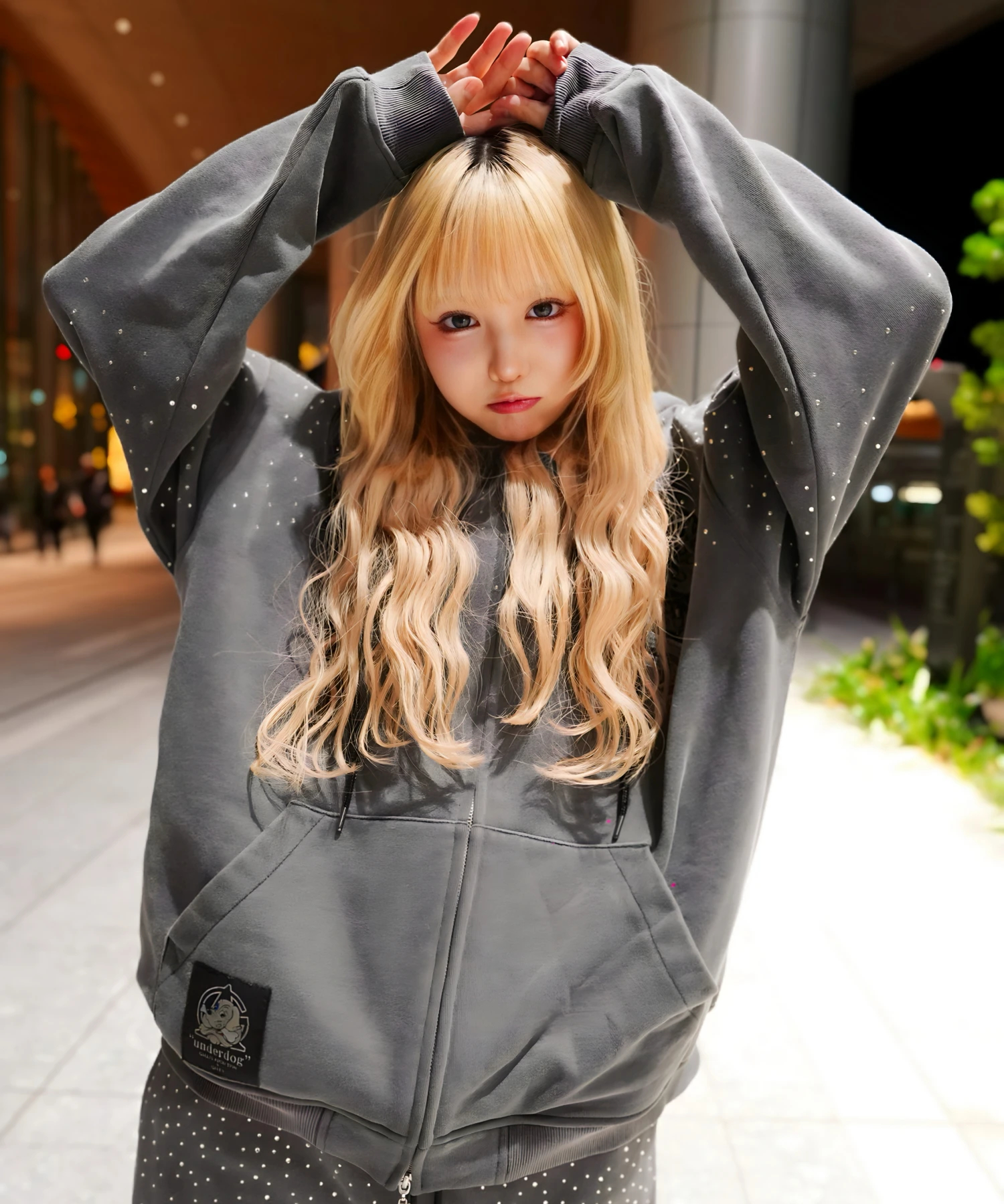 GALFY×GALLIS ADDICTION】きらピカジップパーカー(MENS)｜ファッション