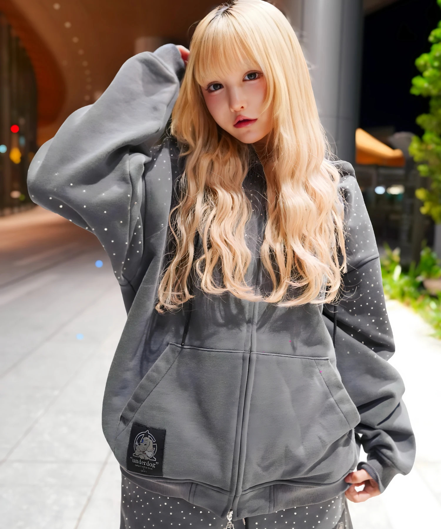 GALFY×GALLIS ADDICTION】きらピカジップパーカー(MENS)｜ファッション