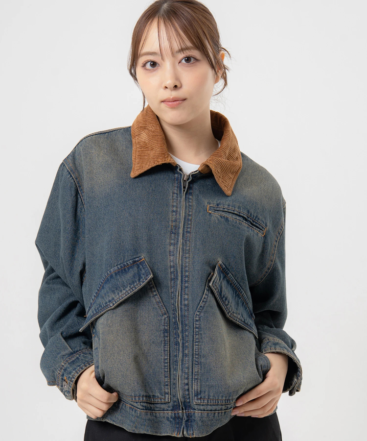 JACKROSE(ジャックローズ) |JE-エリ切替・デニムフライトJKT(MENS)