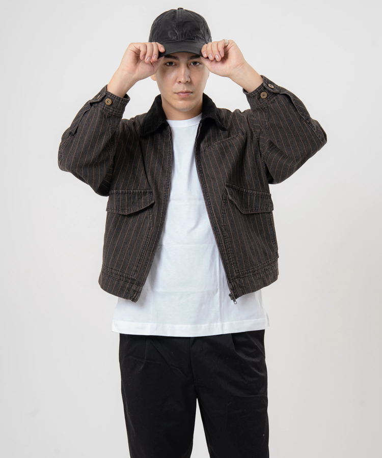 JACKROSE(ジャックローズ) |JE-エリ切替・デニムフライトJKT(MENS)