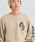 JACKROSE(ジャックローズ) |GA SHINY OLD ENGLISH LOGO KNIT(MENS)