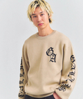 JACKROSE(ジャックローズ) |GA SHINY OLD ENGLISH LOGO KNIT(MENS)
