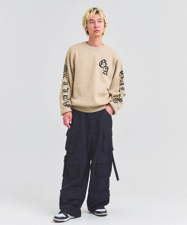JACKROSE(ジャックローズ) |GA SHINY OLD ENGLISH LOGO KNIT(MENS)