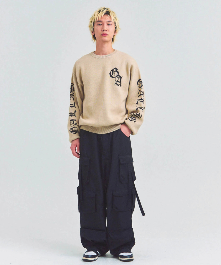 JACKROSE(ジャックローズ) |GA SHINY OLD ENGLISH LOGO KNIT(MENS)