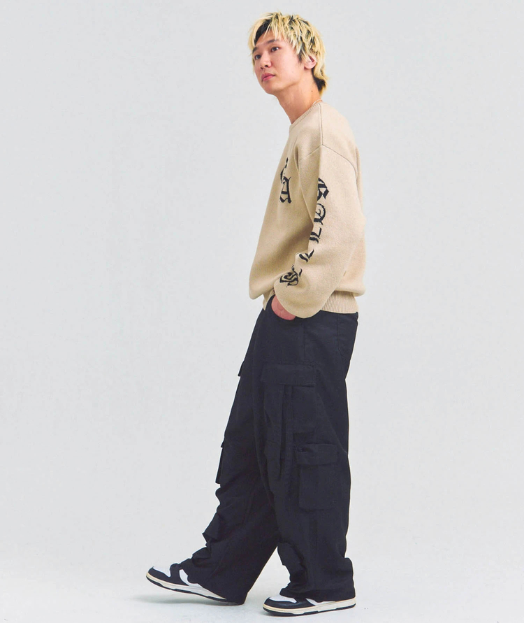 JACKROSE(ジャックローズ) |GA SHINY OLD ENGLISH LOGO KNIT(MENS)