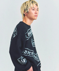 JACKROSE(ジャックローズ) |GA MOHAIR EMBLEM総柄 KNIT(MENS)