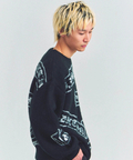 JACKROSE(ジャックローズ) |GA MOHAIR EMBLEM総柄 KNIT(MENS)