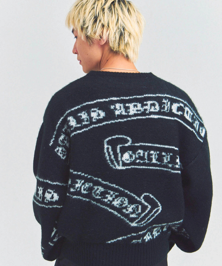 JACKROSE(ジャックローズ) |GA MOHAIR EMBLEM総柄 KNIT(MENS)