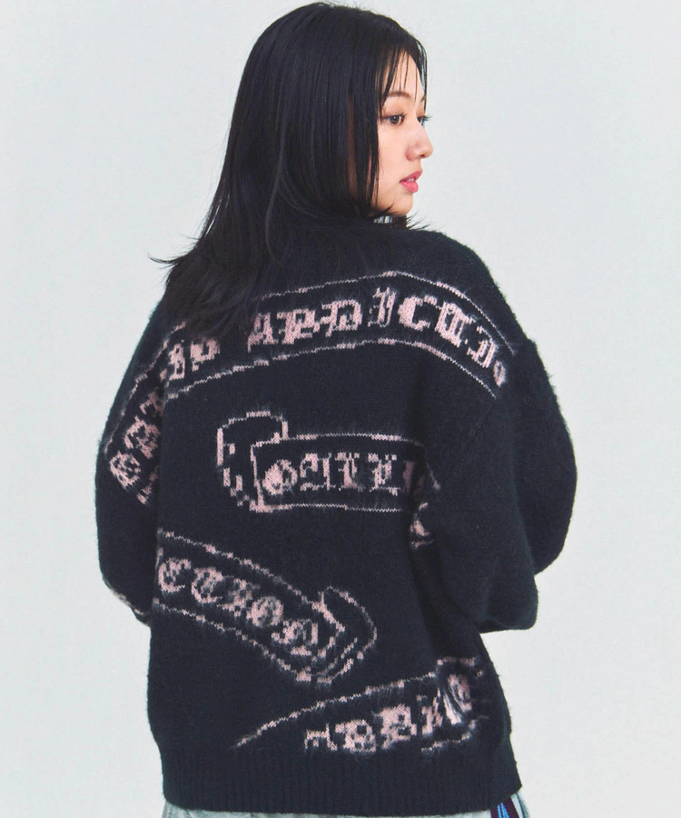 JACKROSE(ジャックローズ) |GA MOHAIR EMBLEM総柄 KNIT(MENS)