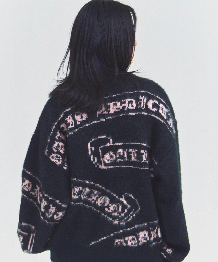 JACKROSE(ジャックローズ) |GA MOHAIR EMBLEM総柄 KNIT(MENS)