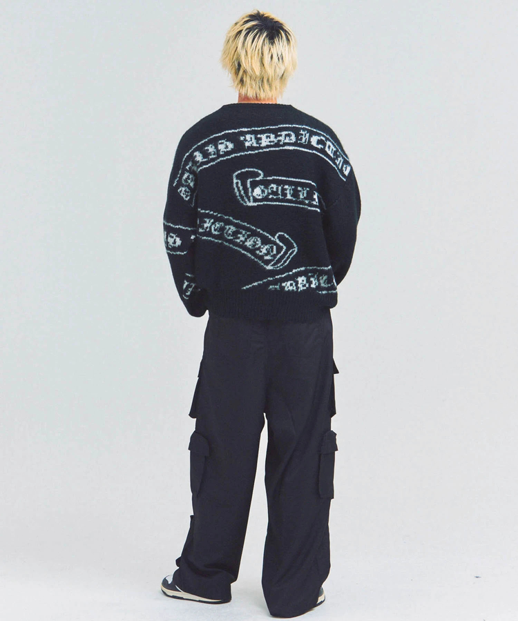 JACKROSE(ジャックローズ) |GA MOHAIR EMBLEM総柄 KNIT(MENS)