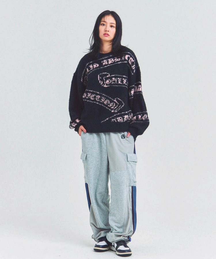 JACKROSE(ジャックローズ) |GA MOHAIR EMBLEM総柄 KNIT(MENS)