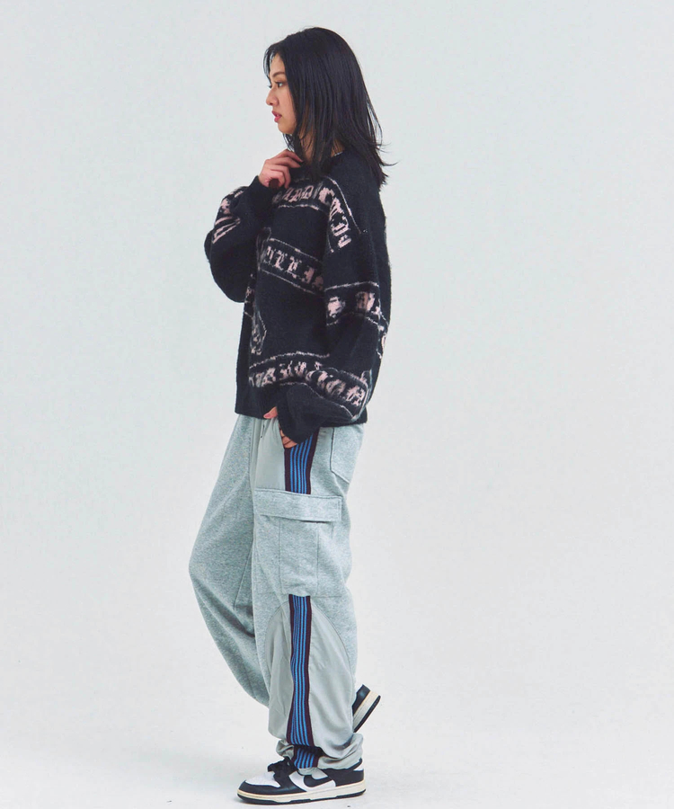 JACKROSE(ジャックローズ) |GA MOHAIR EMBLEM総柄 KNIT(MENS)