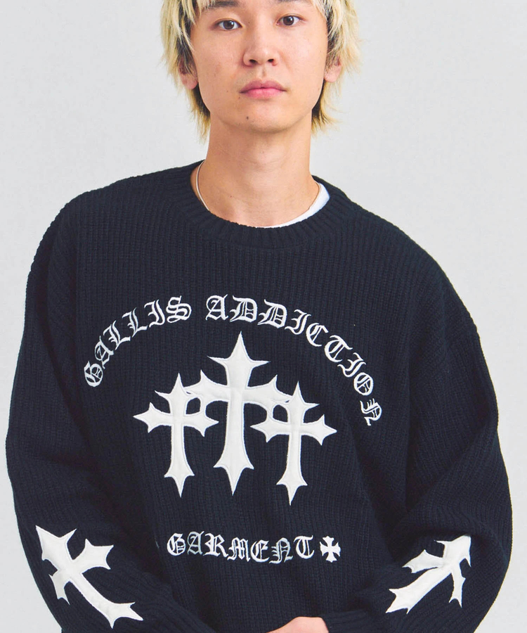 JACKROSE(ジャックローズ) |GA CROSS-APPLIQUE KNIT(MENS)