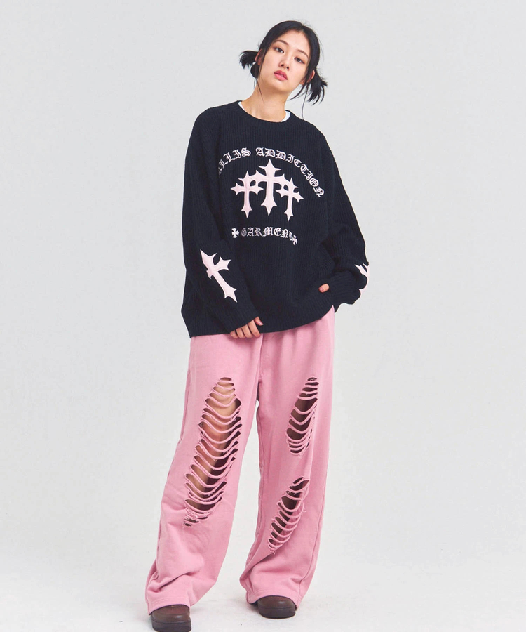 JACKROSE(ジャックローズ) |GA CROSS-APPLIQUE KNIT(MENS)