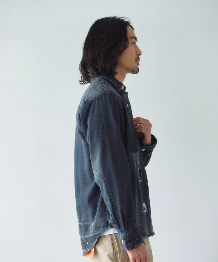 JACKROSE(ジャックローズ) |ALCARZA/アルカーザ ダメージデニムシャツ LS(MENS)